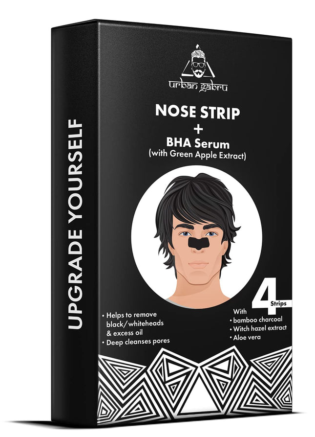 UrbanGabru Nose Strip with BHA Serum | Nose Strips for Blackhead-4 Strips