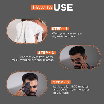 Beardhood Activated Charcoal Peel Off Mask,100g