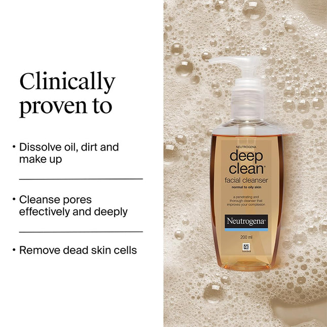 Neutrogena Deep Clean Gentle Facial Cleanser For Men and Women | 200ml