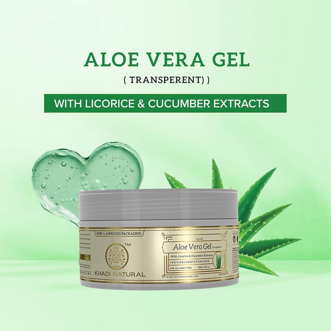 Khadi Natural Aloe Vera Gel | Deeply Moisturizing-200g