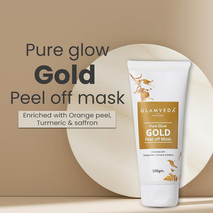 Glamveda Pure Glow Gold Peel Off Mask-100gm