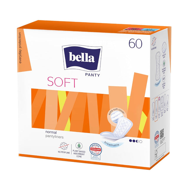 Bella Panty Soft Classic Liners, Pack of 60 Scent