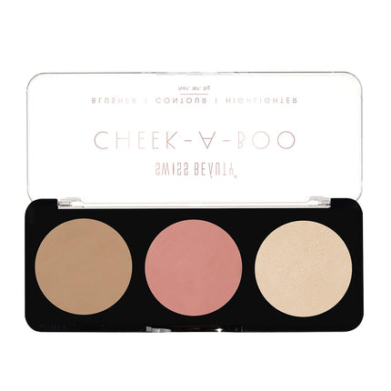 Swiss Beauty Cheek-A-Boo 3 In One Blusher -8g