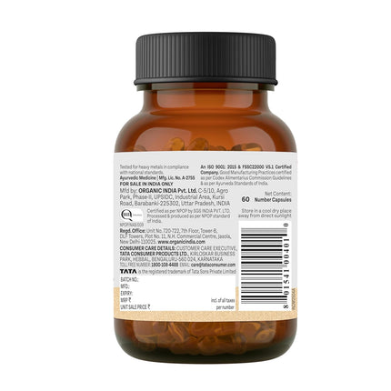 Organic india Bowelcare Digestive Veg 60-Capsules