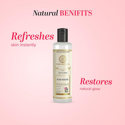Khadi Natural Rose Water Herbal Skin Toner -210ml