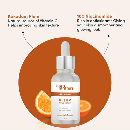 Man Matters Rejuv Face Serum Niacinamide & 2% Kakadu Plum Vitamin C 30 ml