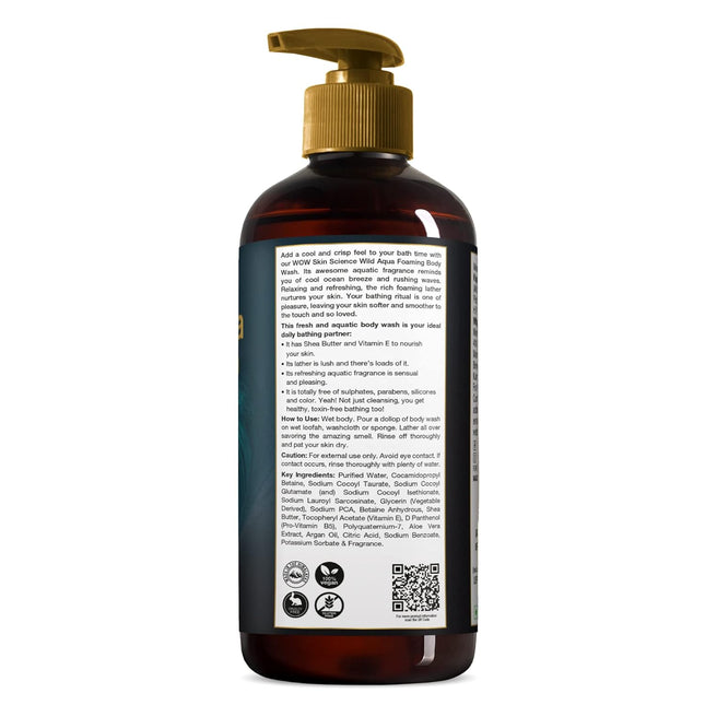 Wow Skin Science Wild Aqua Foaming Body Wash-500ml
