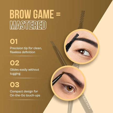Colors Queen Brow Master Eyebrow Definer Pencil with Spoolie
