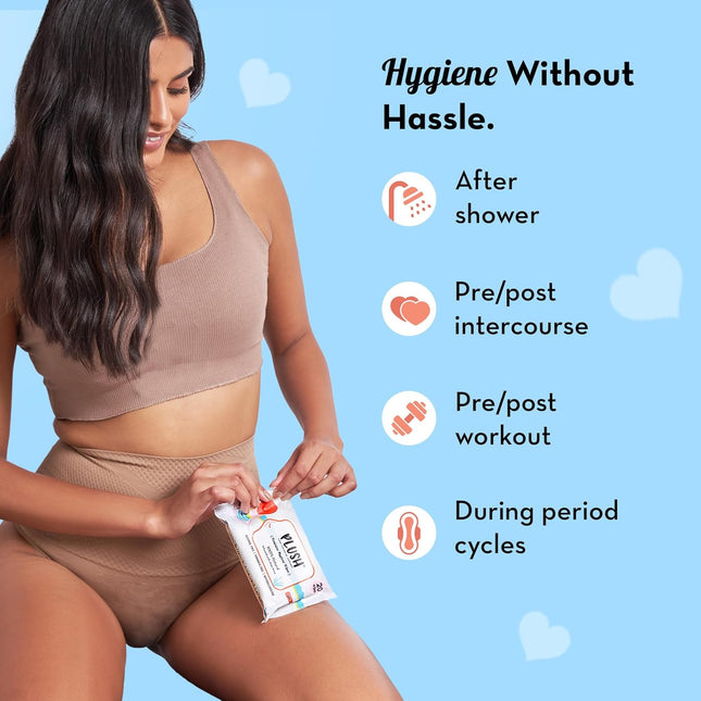 Plush All Natural 100% Biodegradable Intimate Vaginal Wipes-40 Count Pack of 20