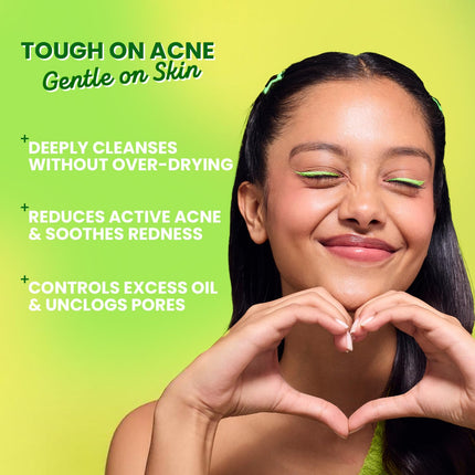 Dot & Key CICA Face Wash for Acne Prone Skin, 2% Salicylic Acid with Green Tea-100ml