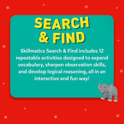 Skillmatics Search and Find Educational Activity  Arts & Crafts, Builds Vocabulary, Gifts for Ages 3, 4, 5, 6