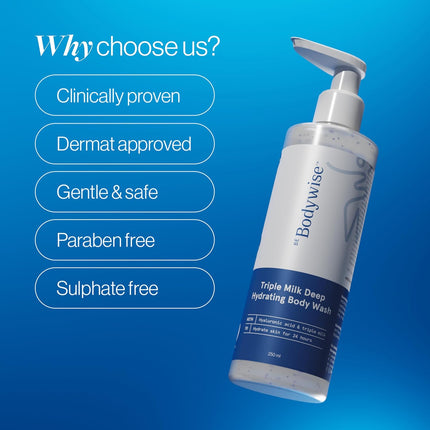 Be Bodywise Triple Milk Deep Moisturizing Body Wash 250ml