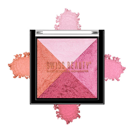 Swiss Beauty Mini Baked Shimmer Blusher-2.7cm