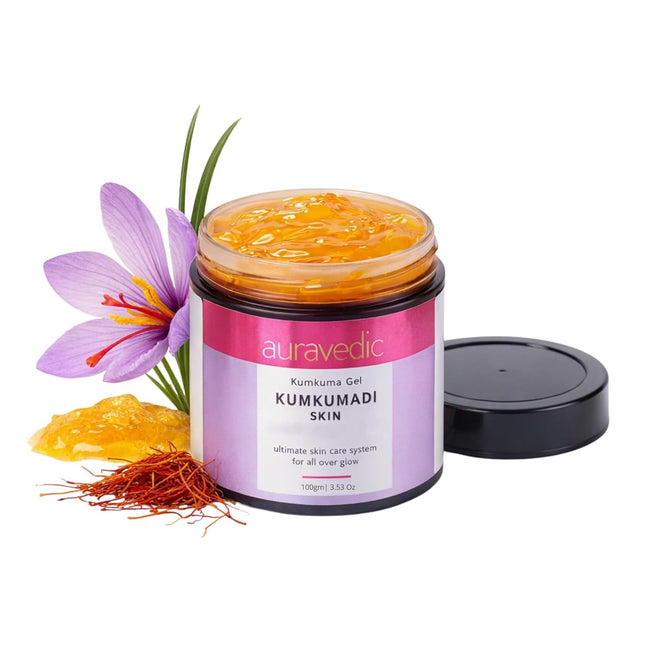 Auravedic Kumkumadi Gel Facial Moisturizer With Kumkumadi Oil For Face-100g