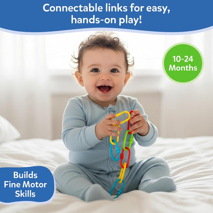 Skillmatics Connectable Learning Link Toy for Toddlers  for Ages 10–24 Months, Set of 15 Links