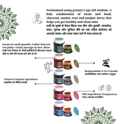 Rustic Art Sandal Face Wash for Normal & Combination Skin | 50g