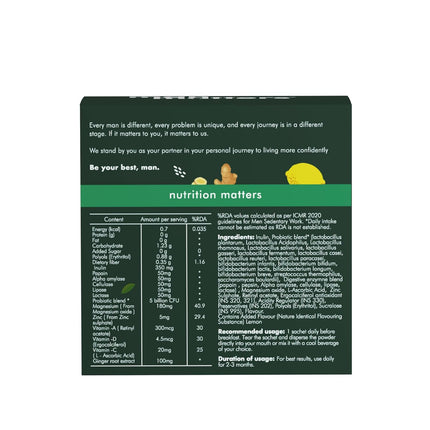 Man Matters NoBloat Gut health Blend 15 Sachets