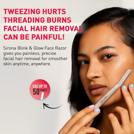 Sirona Face Razor for Women Facial Hair - Pack of 3