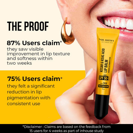 Dr. Sheth's Kesar & Kojic Acid Lip Balm-10g