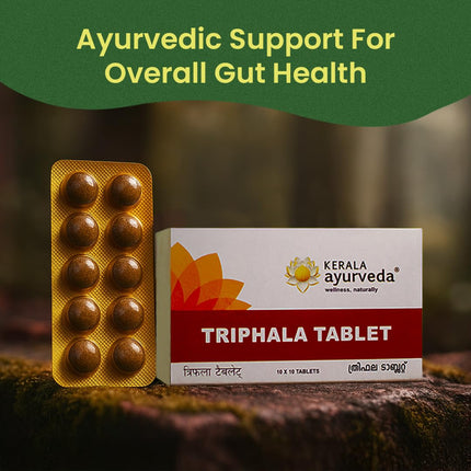 Kerala Ayurveda Triphala Churna Tablets | Ayurvedic Gut Health & Constipation Relief-100Tablets