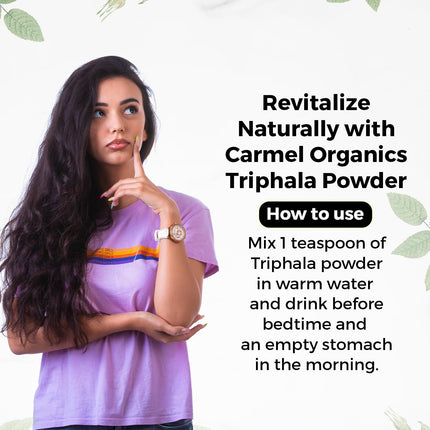 CARMEL ORGANICS Triphala Fruits Powder 800 Grams