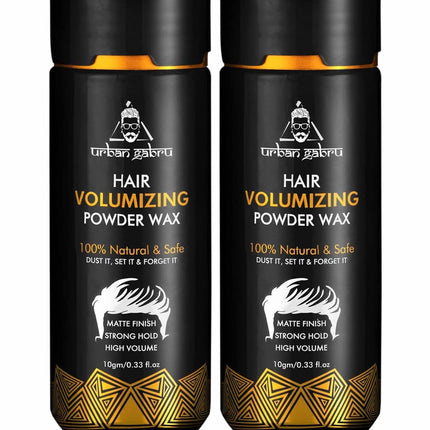 UrbanGabru Hair Volumizing Powder Wax strong hold | Matte Finish Pack of 2