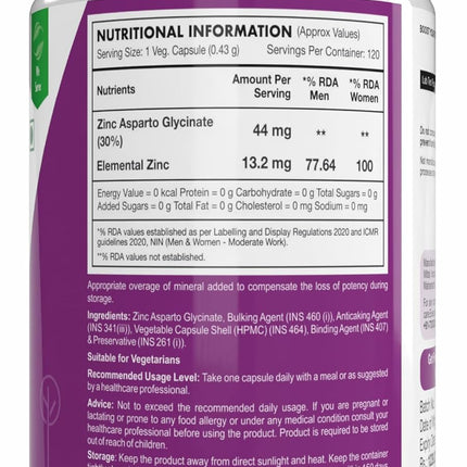 Healthy Hey Nutrition Zinc-120 Capsules