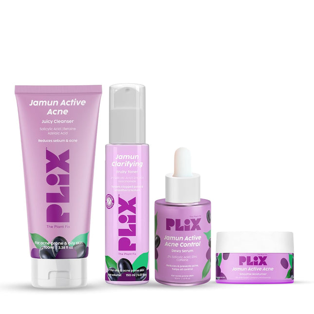 The Plant Fix Plix Jamun Active Acne Range With Cleanser, 2% Salicylic Acid Serum