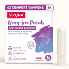 Sirona Regular Flow Tampons with Applicator - 16 Pieces