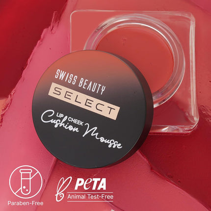 Swiss Beauty Select Lip And Cheek Cushion Creamy Mousse with Vitamin E-4.5gm