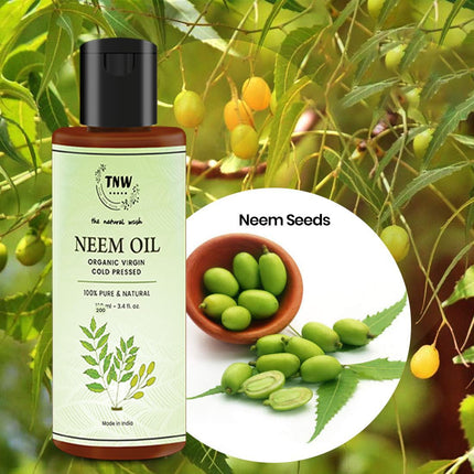 TNW-THE NATURAL WASH Pure Neem Oil 100ml | Enriched With Neem Seeds | Neem Oil