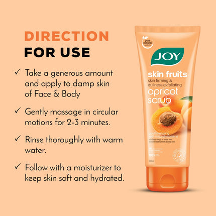 Joy Apricot & Walnut Face & Body Scrub for Blackheads Removal (200gm)