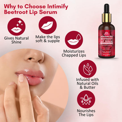 INTIMIFY Beetroot Lip Serum for Women & Men 15 ml