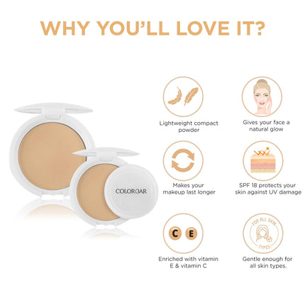 Colorbar All Radiant White UV Compact Powder-9g