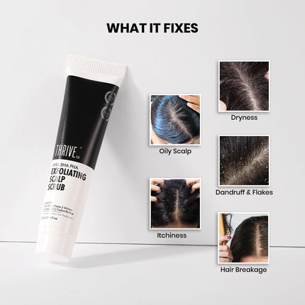 ThriveCo AHA BHA PHA Exfoliating Scalp Scrub -25ml