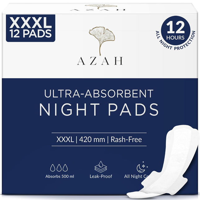 Azah Sanitary Pads for Women XXXL Night Pads
