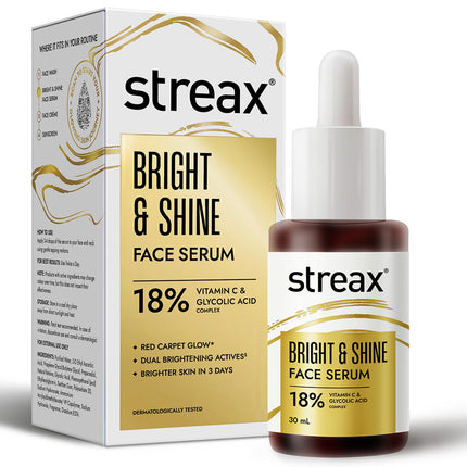 Streax Vitamin C 18% Vitamin C Face Serum, 30 ml