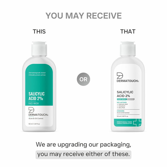 DERMATOUCH Salicylic Acid 2% Face Wash | For Acne & Oil Control | 50ml