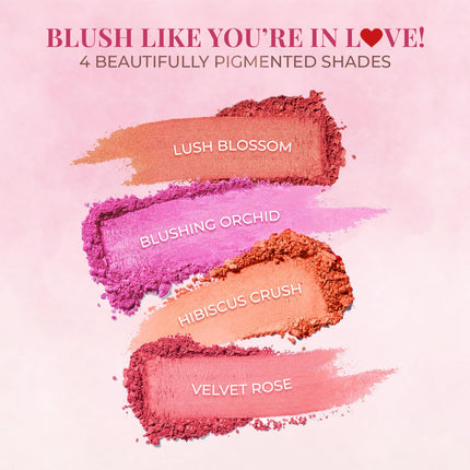 Just Herbs Nourishing Powder Blush Infused with Beetroot & Gotukola Velvet Rose-3.5g