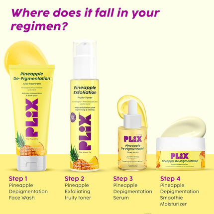 The Plant Fix Plix | Pineapple De-Pigmentation Regime with Pineapple Smoothie Moisturizer