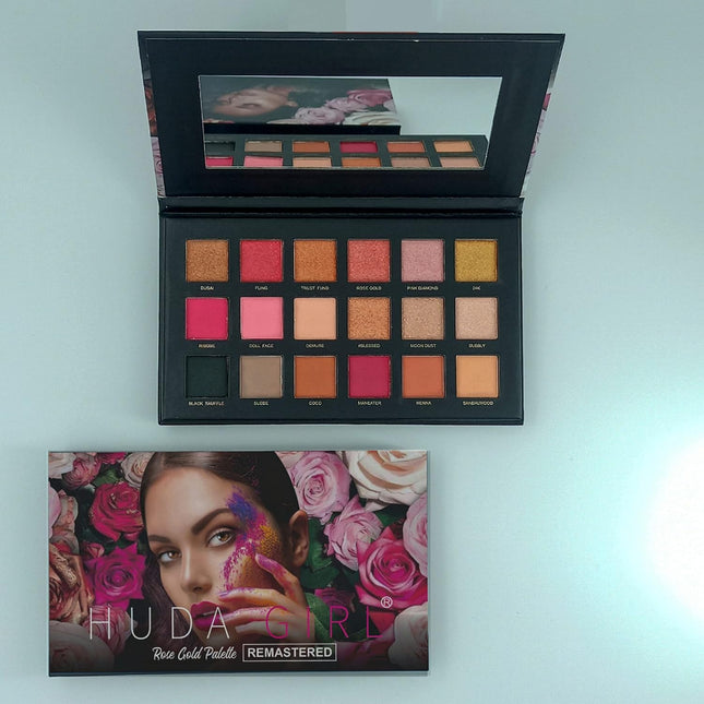 HUDA GIRL Rose Gold Remastered Beauty Eyeshadow Palette 18 Color