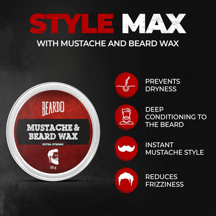 Beardo Beard and Mustache Wax, 50 gm