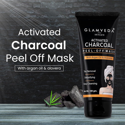 Glamveda Activated Charcoal Peel Off Mask-100gm