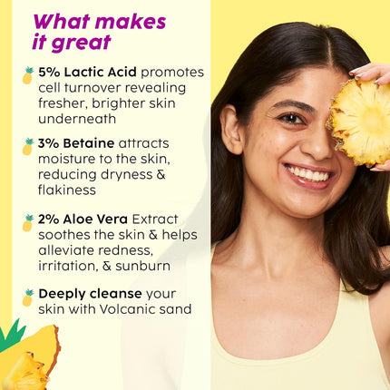 The Plant Fix Plix Pineapple 5% Lactic Acid Exfoliating Body Wash For All Skin Types 236 ML