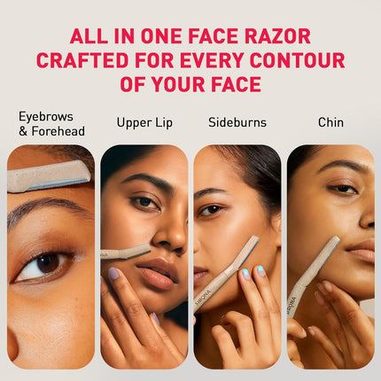Sirona Face Razor for Women Facial Hair - Pack of 3