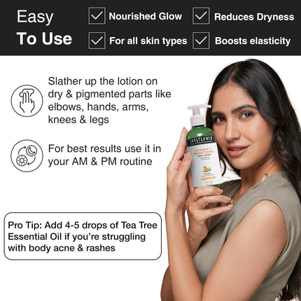 Soulflower Vitamin C Body Lotion with Hyaluronic Acid-200ml