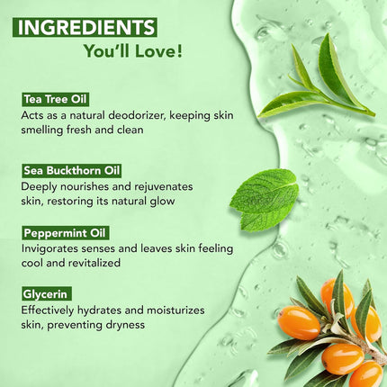 Botanic Hearth Tea Tree Body Wash with Sea Buckthorn Oil , Peppermint Oil-245ml