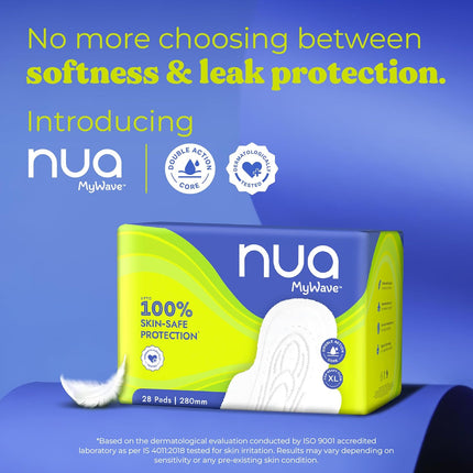 Nua MyWave XL Sanitary Pads Pack of 28 | 280 mm