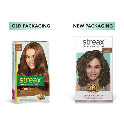 Streax Permanent Hair Colour, Grey coverage, Infused with Argan and Walnut Oil-120ml