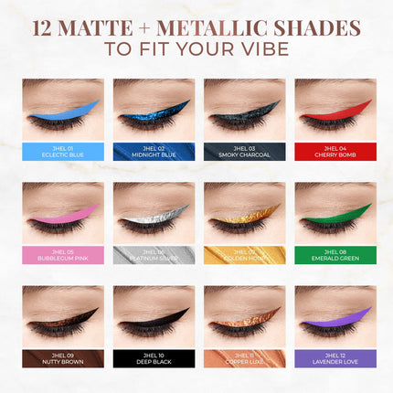 Just Herbs Eyeliner Waterproof and Smudge Proof, Long Lasting Eyeliners 2.5g